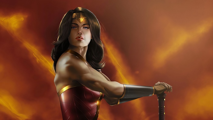 Wonder Woman artwork 4K