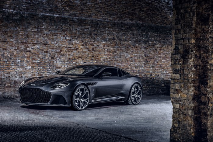 Aston Martin DBS Superleggera in a brick tunnel
