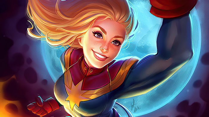 Captain Marvel artwork by artist
