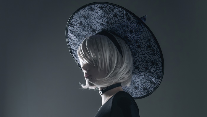 Cosplayer as Shirogane Sama from Nier: Automata