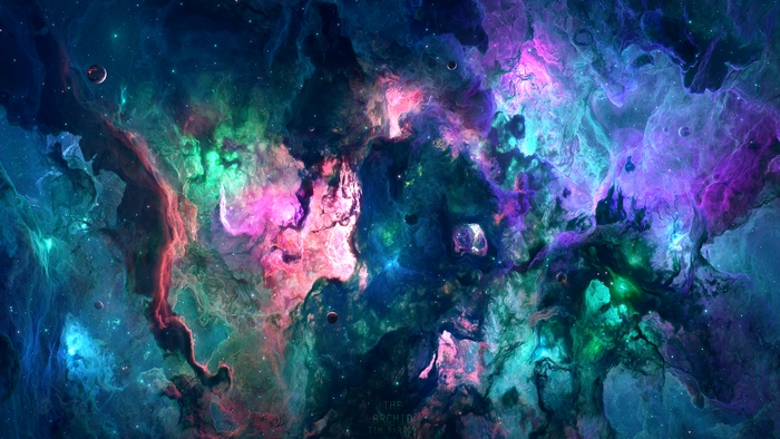 Digital space nebula artwork 4K
