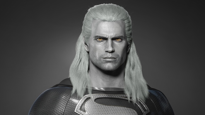 Superman from The Witcher 3 fan art