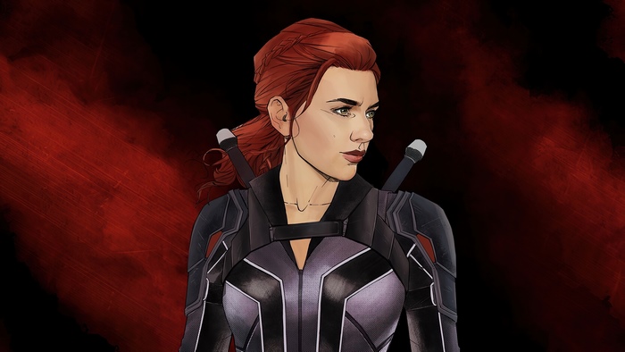 Black Widow from Marvel artwork