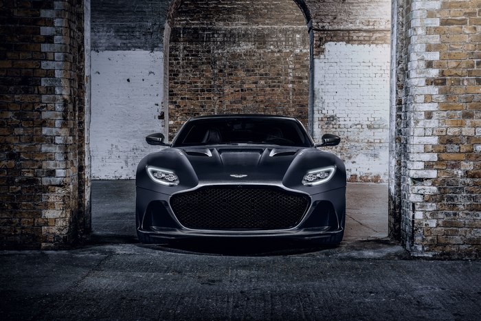 Aston Martin DBS Superleggera in a brick archway