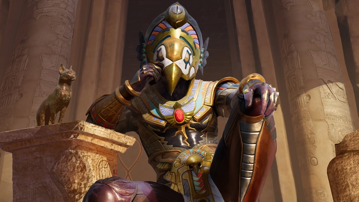 Character in Egyptian-themed armor from PUBG