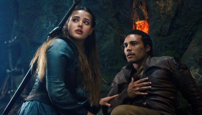 Nimue and Arthur from Cursed on Netflix
