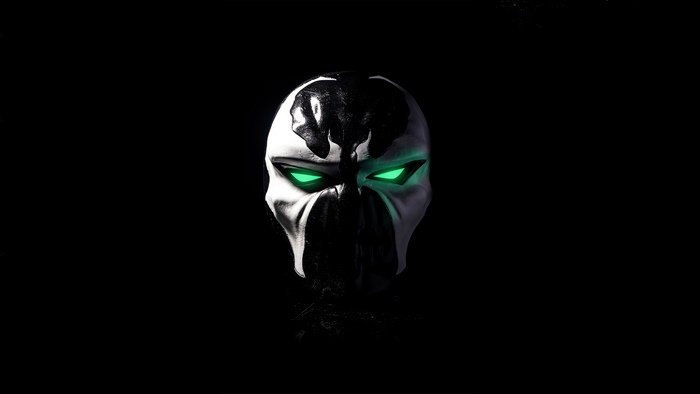 Spawn Digital Artwork with Glowing Eyes