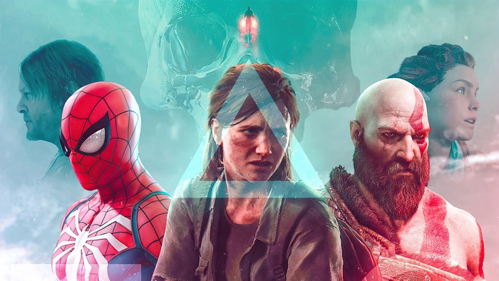 Spider-Man, Ellie, Kratos, and other characters from PS5 games