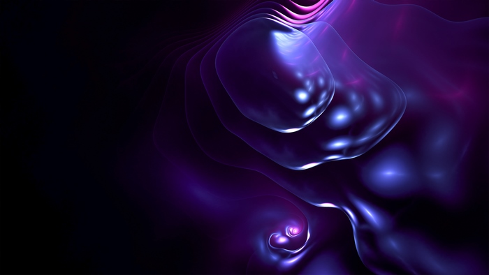 Abstract digital art with purple and blue light