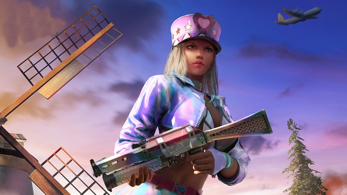 PlayerUnknown's Battlegrounds character with a gun