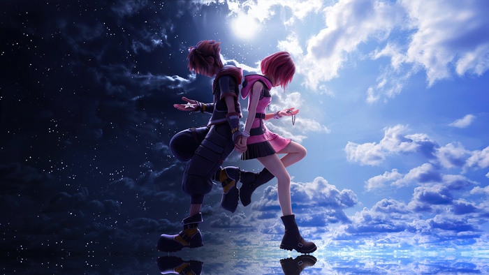 Sora and Kairi from Kingdom Hearts 3