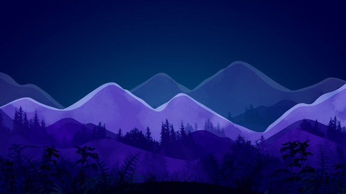 Digital art of mountains in 4K