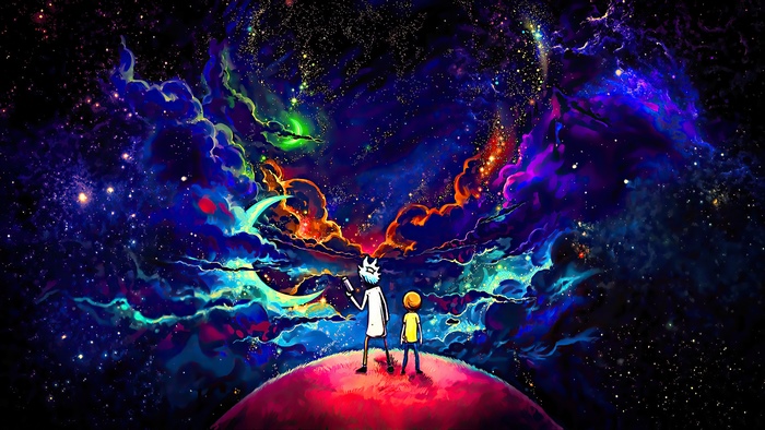 Rick and Morty in Space 4K