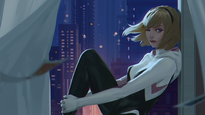 Gwen Stacy from Spider-Man artwork