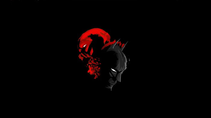 Batman and Red Hood artwork 4K