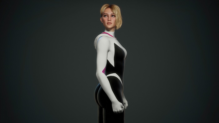 Gwen Stacy from Spider-Verse artwork