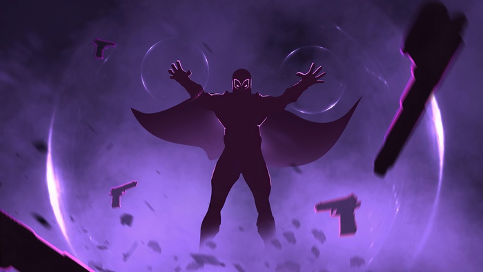 Magneto from Marvel Comics using powers