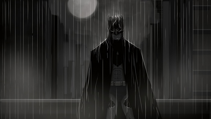 Batman in the rain on Artstation 4K