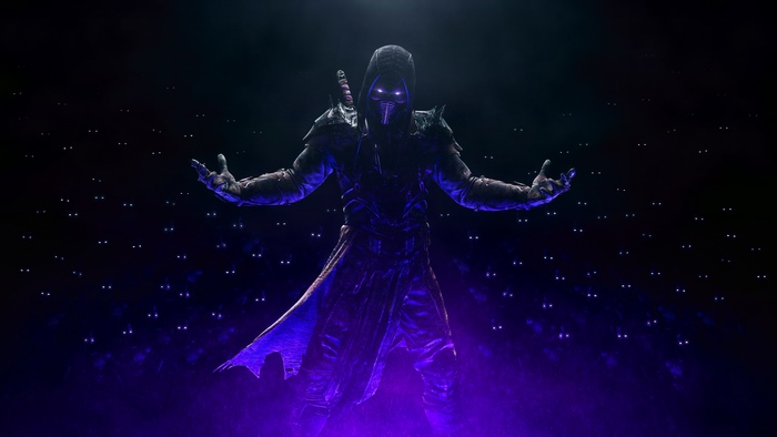 Mortal Kombat 11 Character in Dark Setting