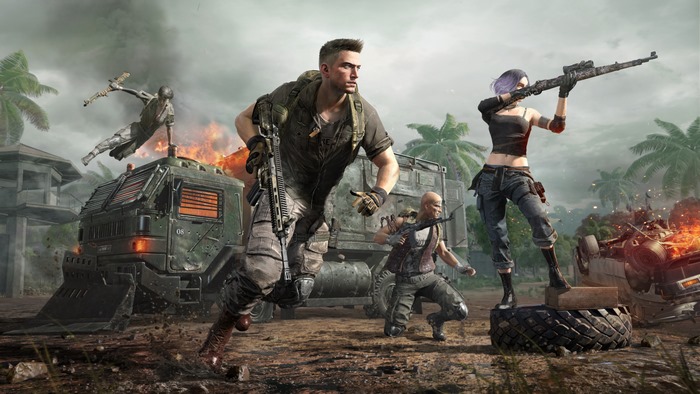 PlayerUnknown's Battlegrounds characters in combat scene