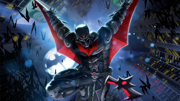 Batman Beyond in Gotham City with Bats