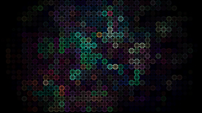 Abstract digital art with colorful circles