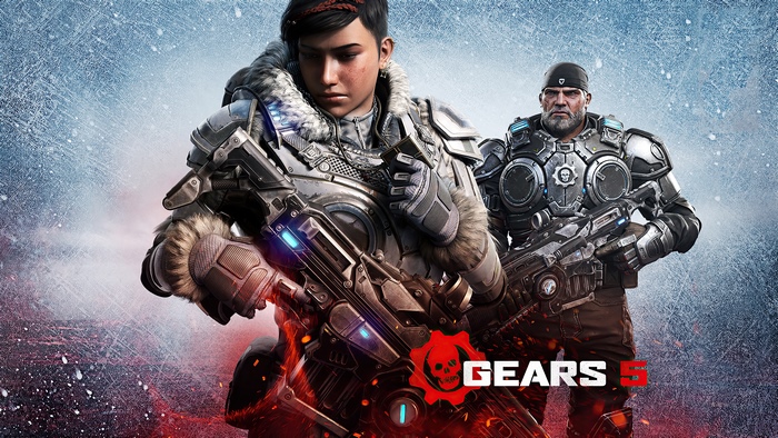 Kait Diaz and Marcus Fenix from Gears 5