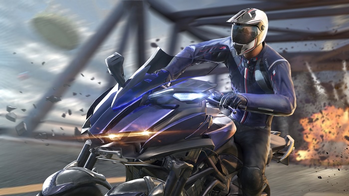 PlayerUnknown's Battlegrounds motorcycle rider