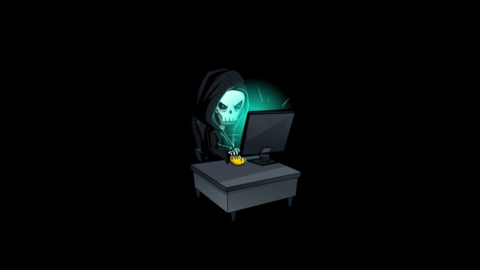 Skull Hacker in Hoodie Digital Art