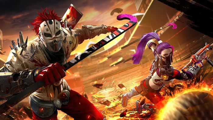 Characters from Garena Free Fire in combat