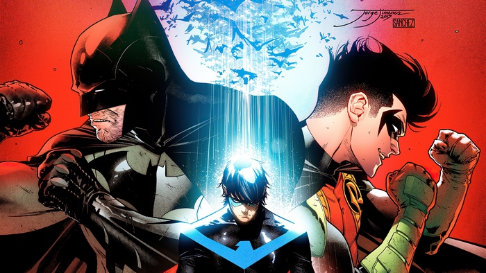 Batman, Robin, and Nightwing Artwork 4K