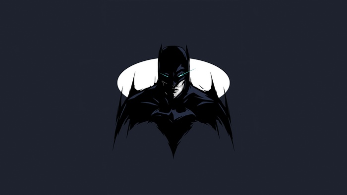 Batman artwork with a white oval background