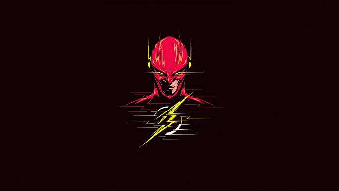 The Flash from DC Comics minimalist artwork