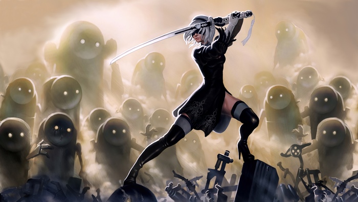 2B from Nier: Automata with YoRHa androids