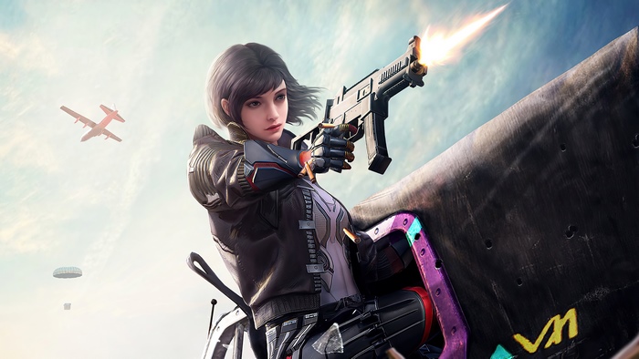 Player from PUBG shooting a gun