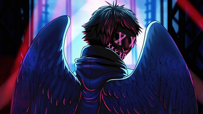 Neon Angel Digital Artwork