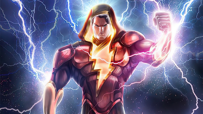 Shazam artwork with lightning