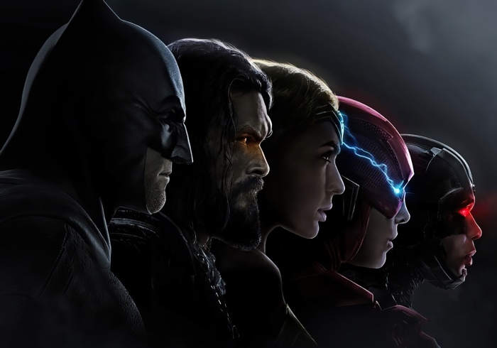 Justice League Heroes in Profile
