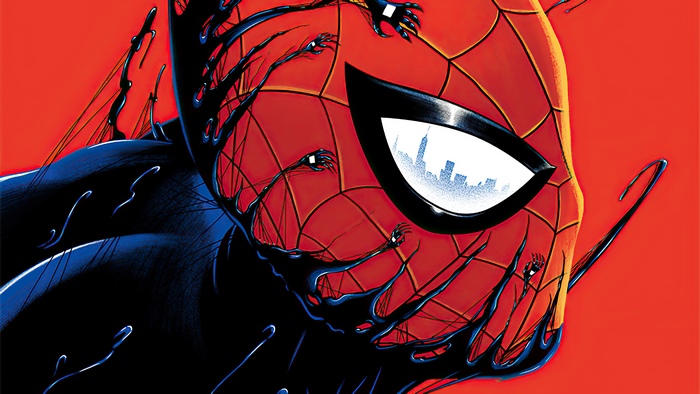 Spider-Man with Venom Symbiote Artwork 4K