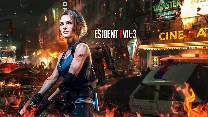 Jill Valentine and Nemesis from Resident Evil 3
