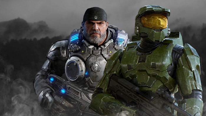 Marcus Fenix and Master Chief from Gears of War and Halo