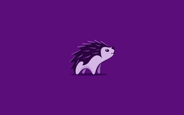 Minimalist digital art of a hedgehog