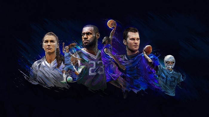 Alex Morgan, LeBron James, and Tom Brady