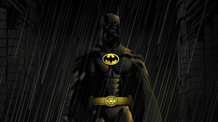 Batman in the rain 4K