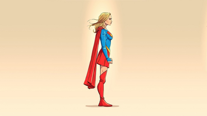 Supergirl artwork 4K