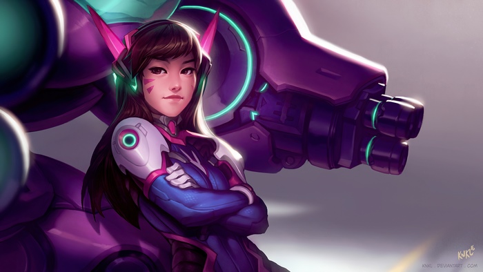 D.Va from Overwatch with her MEKA
