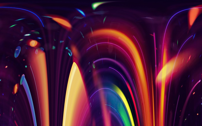 Abstract digital art with colorful light streaks