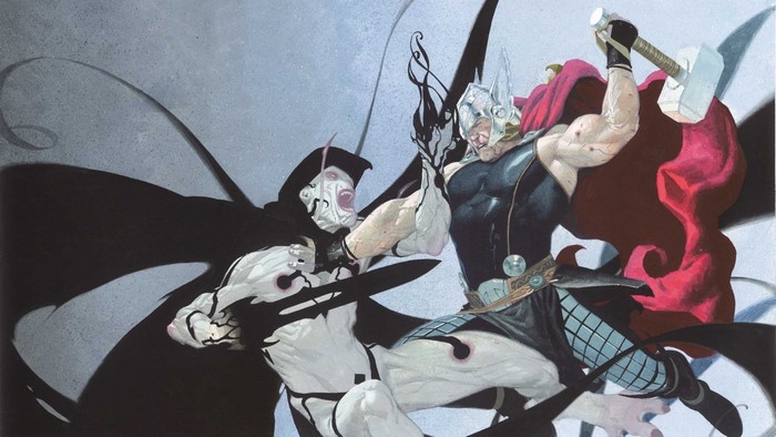 Thor fighting Gorr the God Butcher