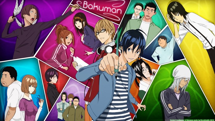 Bakuman characters illustration