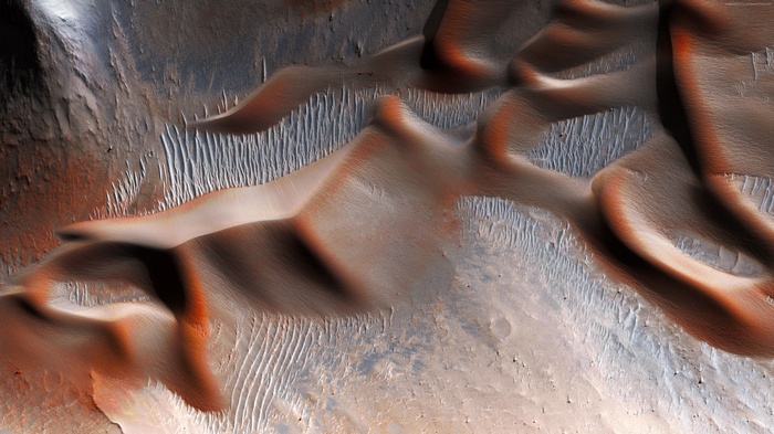 Sand dunes on Mars